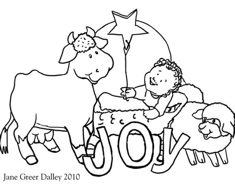 Simple Nativity Coloring Pages At Free Printable
