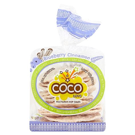 Coco Lite Blueberry Cinnamon Multigrain Pop Cakes 264 Oz