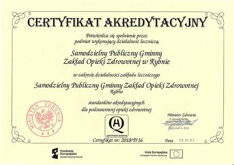 Mobywatel (available from the 25th of june) or moje ikp (available from the 25th of june) or unijny certyfikat covid app (available from the 10th of june. Otrzymaliśmy Certyfikat Akredytacyjny - Samodzielny ...
