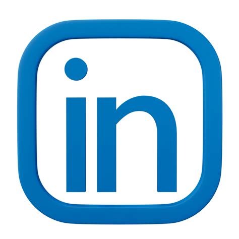 3d Linkedin Logo Icon Isolated On Transparent Background 22498173 Png