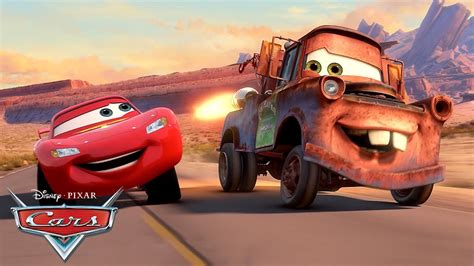 Mater Races In The Radiator Springs Grand Prix Pixar Cars Youtube
