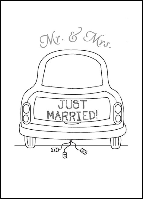 Just Married Auto Malvorlage Deutsche Tapeten
