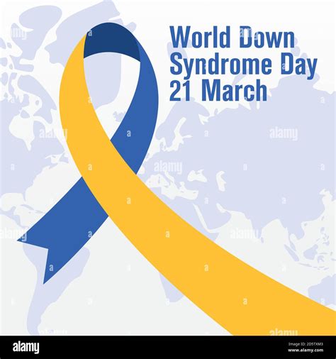 World Down Syndrome Day Ribbon Design Disability Awareness And Support