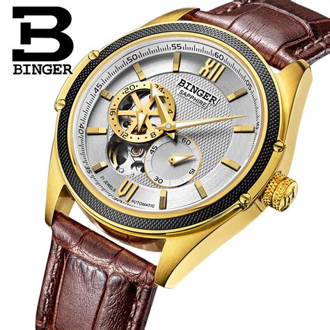 Switzerland Binger Watch Men Luxury Brand Miyota Automatic Mechanical