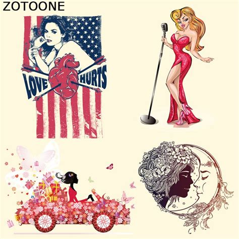 Zotoone Girl Iron On Transfers Patches For Clothes Bags T Shirt Dresses