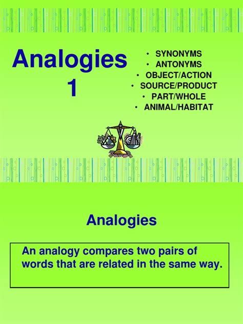 Analogies 1 Six Types Of Analogies Nature