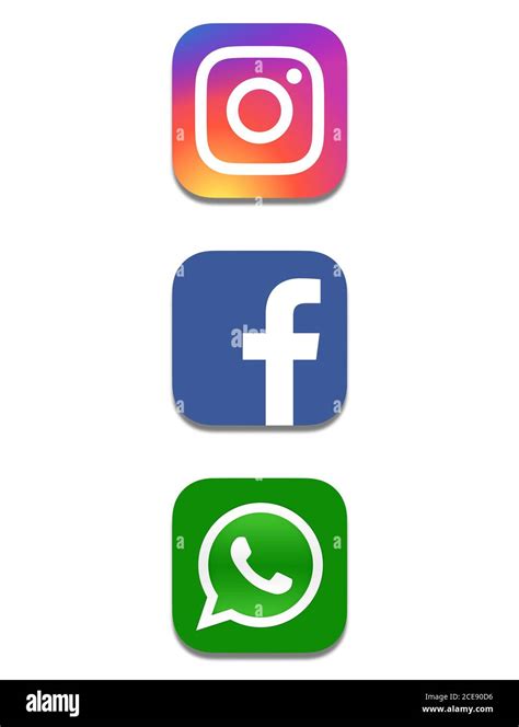 Logo Instagram Whatsapp Di Facebook Foto Stock Alamy