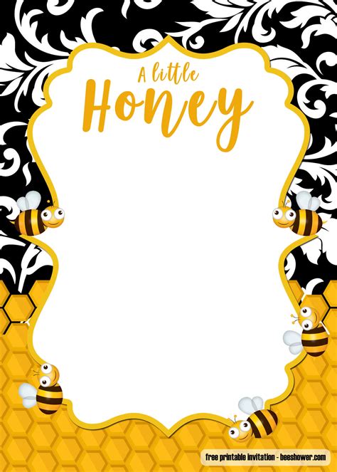 Sweet as can bee twins baby shower invitation. FREE Bee Baby Shower Invitations for A Mommy to Bee | FREE ...