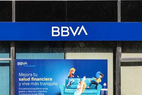 Banco Bilbao Vizcaya Argentaria Or Bbva In Barcelona Spain Editorial