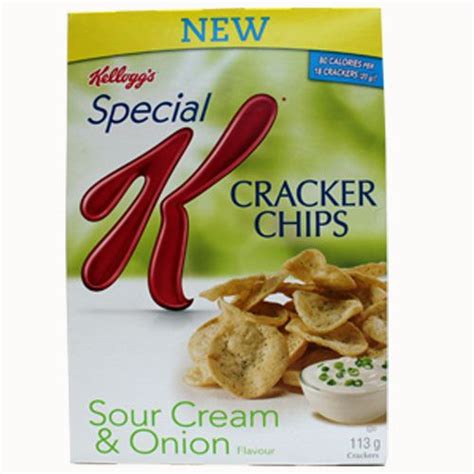 Add in sour cream in parts of three (¼ cup each time) and get the ingredients together with hand to form a soft dough. Kellogg`s Special Cracker Chips | Sour cream and onion ...