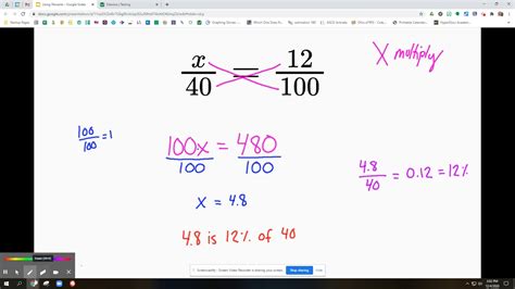 Percent Problems Lesson Youtube