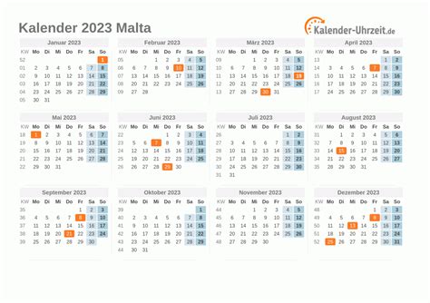 Feiertage 2023 Malta Kalender And Übersicht