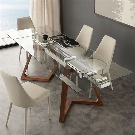Glasstopsdirect.com is one of america's leading suppliers to the hotel, restaurant, and interior design industries. Modern extendable dining table with tempered glass top Iside