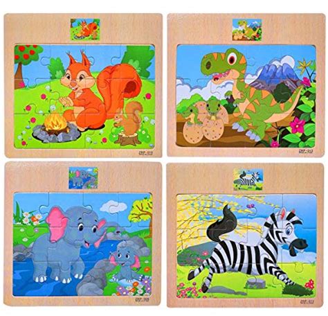 Buy Acquwistach Wooden Jigsaw Puzzles Set For Kids 3 6 Years 12 Piece