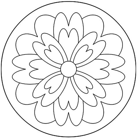 Desenhos De Mandalas Simples Para Colorir Atividades