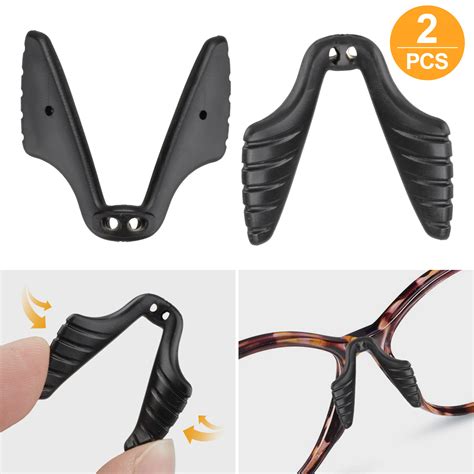 Nose pads are not the solution to eyeglass pain because they do not prevent eyeglass pressure. EEEKit 2Pcs Anti-Slip Eyeglasses Nose Pads, Glasses ...