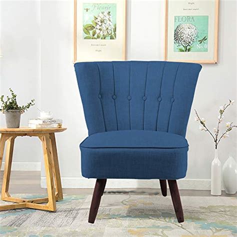 Christopher knight home canterbury high back wing chair, teal. Warmiehomy Modern Linen Fabric Accent Chair Button ...