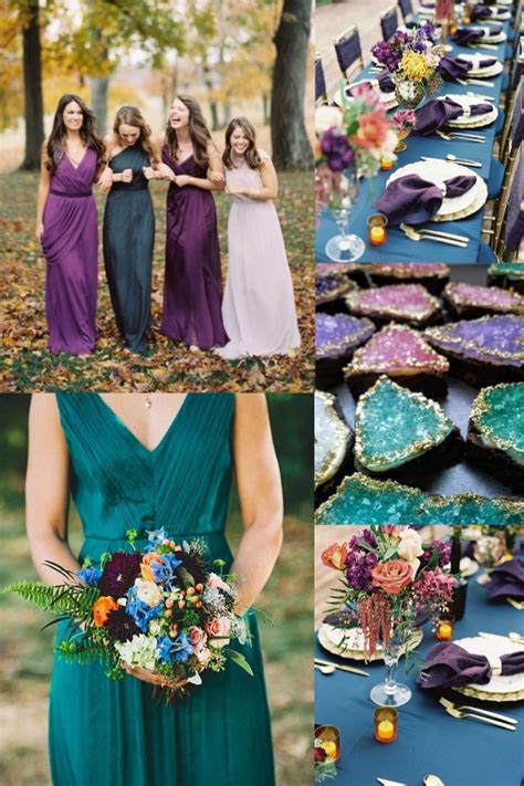 6 Perfect Dark Teal Wedding Color Schemes For Fall Teal Wedding