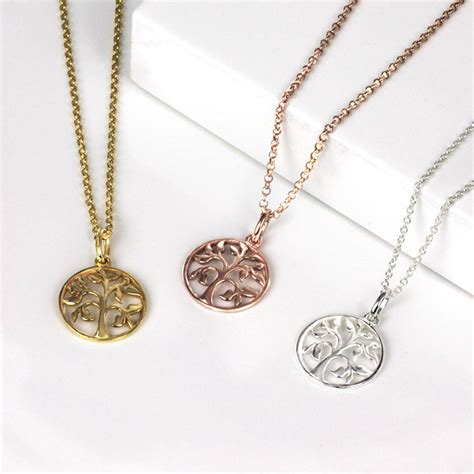 Silver Or Gold Tree Of Life Necklace By Hersey Silversmiths | notonthehighstreet.com