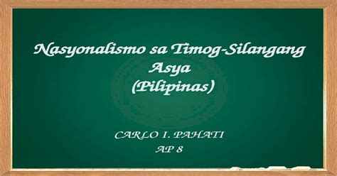 Nasyonalismo Sa Timog Silangang Asya Pptx Powerpoint