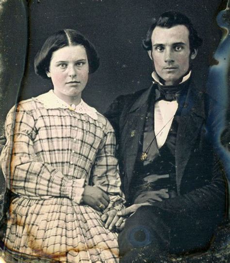 Unknown Photographer Daguerreotype Of A Married Couple C1855 Old