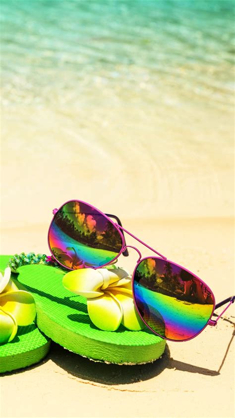 Sunglasses Green Shoes Beach Sea 1242x2688 Iphone 11 Proxs Max