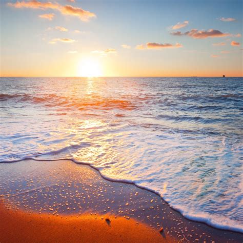 2932x2932 Beach Shore Sunset Ipad Pro Retina Display Hd 4k Wallpapers