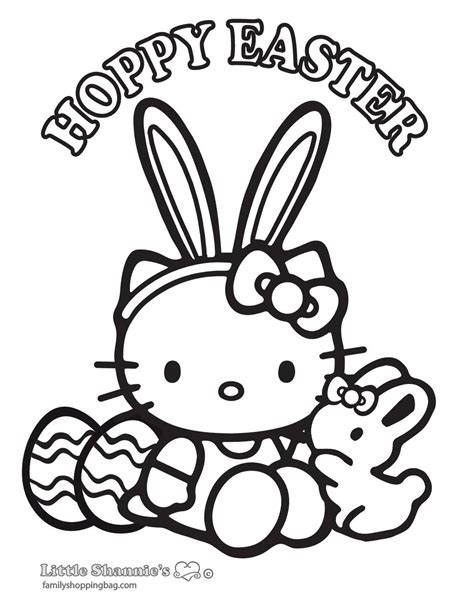 Hello Kitty Easter Pictures To Color