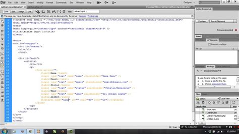 Tutorial Input Data Dengan Html Php Part 1 Layout Youtube