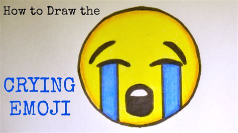 How To Draw The Crying Emoji For Beginners Youtube