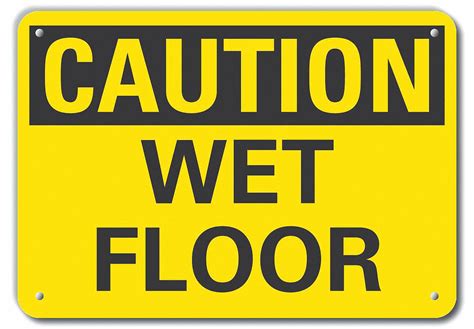Lyle Reflective Wet Floor Caution Sign Sign Format Traditional Osha