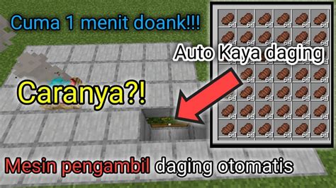 Campur tepung terigu dengan air. Cara membuat mesin penghasil daging otomatis || Minecraft Tutorial #10 - YouTube