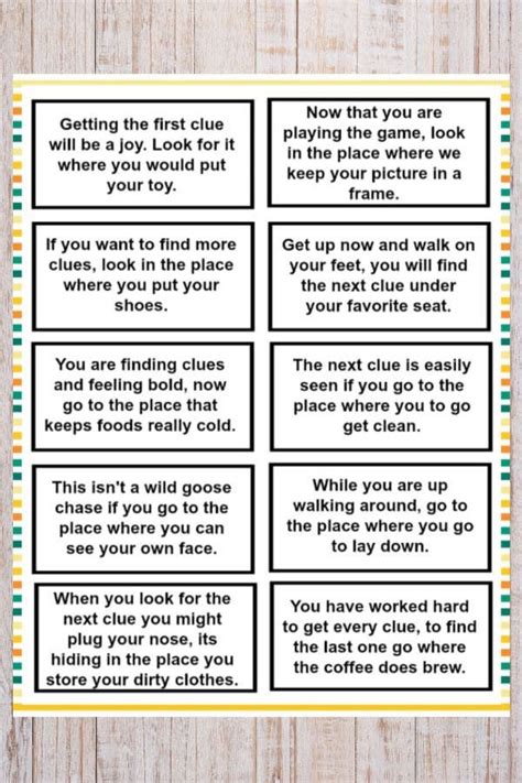 Or maybe you're planning a treasure hunt and you already know where you want to hide your clues. Treasure Hunt Clues for Kids | Kids scavenger hunt clues ...
