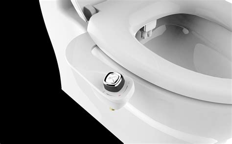Bio Bidet Slimedge Simple Bidet Toilet Attachment In White With Dual Nozzle Fresh Water Spray