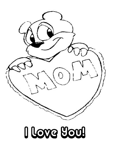 I Love You Mom Coloring Pages Free Coloring Pages