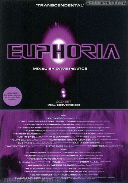 Euphoria Album Transcendental Houseclub Flyers