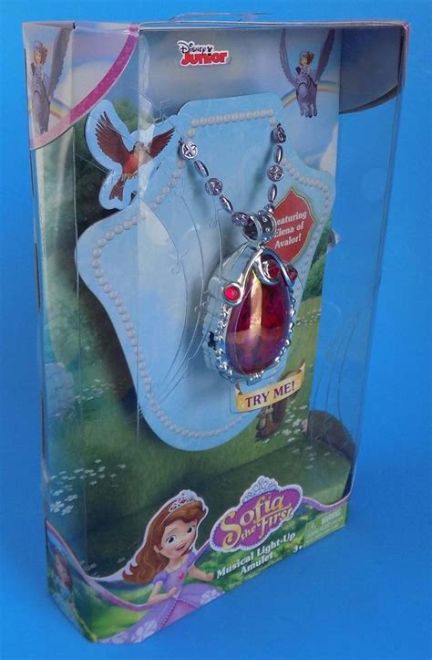 Disney Sofia The First Princess Musical Light Up Amulet Necklace Elena