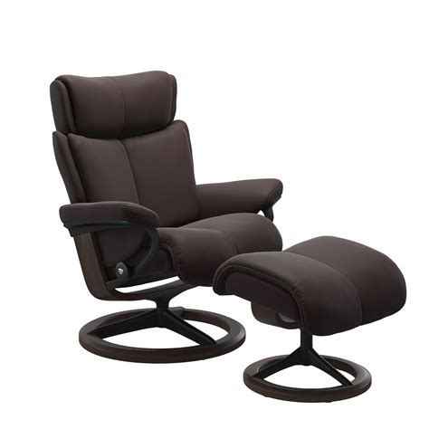 Stressless® Magic M Signature Base Recliner With Ottoman Recliners