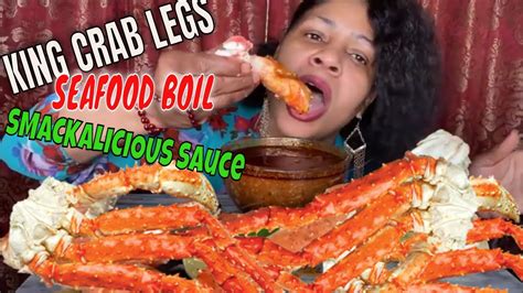 SEAFOOD BOIL KING CRAB LEGS With BLOVESLIFE SMACKALICIOUS SAUCE YouTube
