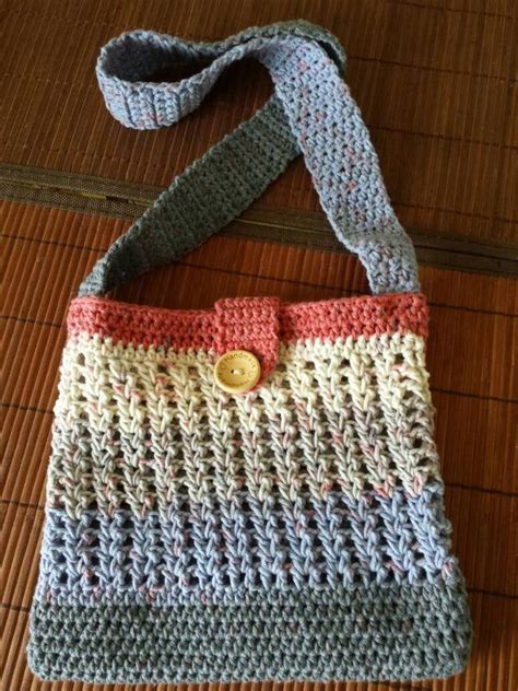 Crocheted Shoulder Bag Etsy Crochet Buttons Crochet Top Crochet