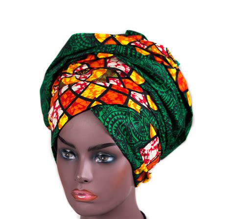 African Fabric Head Wrap Green Head Wrap Ht310 Tess World Designs