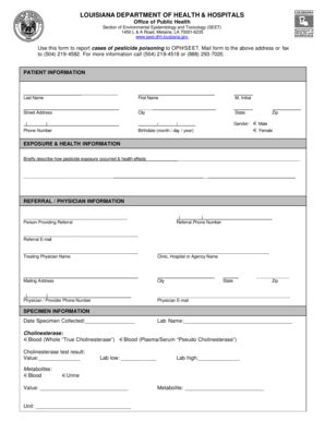 Fillable Online New Dhh Louisiana Pesticide Reporting Form Doc New