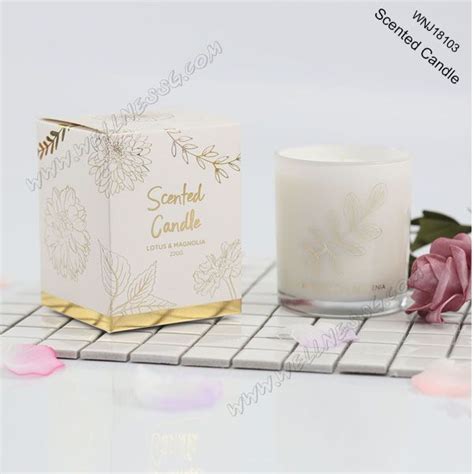 scented soy wax candle with folding box home decoration valentine s day digital printing gravure