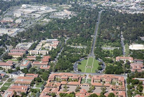 Aerial View Of Stanford University Palm Drive And Palo A Flickr