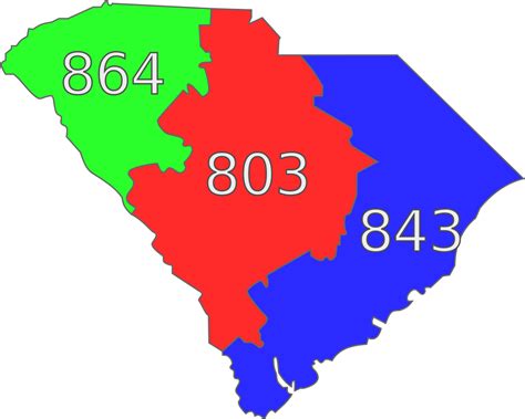 South Carolina Area Codes Clipart Large Size Png Image Pikpng