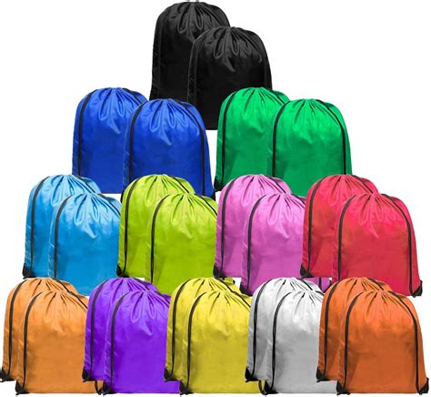 Ultraoutlet 48 Pack Drawstring Backpack Nylon Backpack