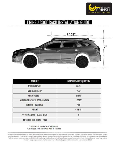 Subaru Outback Prinsu Roof Rack 2020 2022 Prinsu Roof Racks