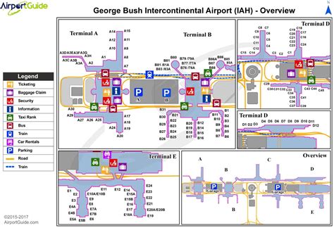 Mapa Del Aeropuerto De Houston Terminales Y Puertas Del Aeropuerto De