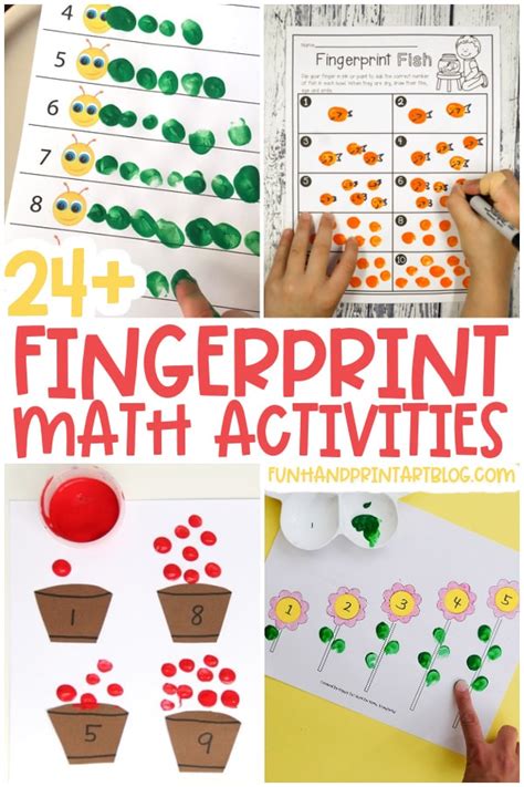 Fingerprint Math Counting Activities For Preschool Fun Handprint Art