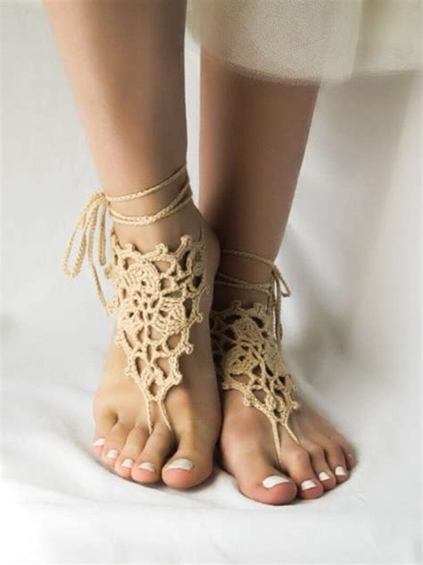 Crochet Barefoot Sandals Boho Foot Jewelry Bottomless Sandals Etsy